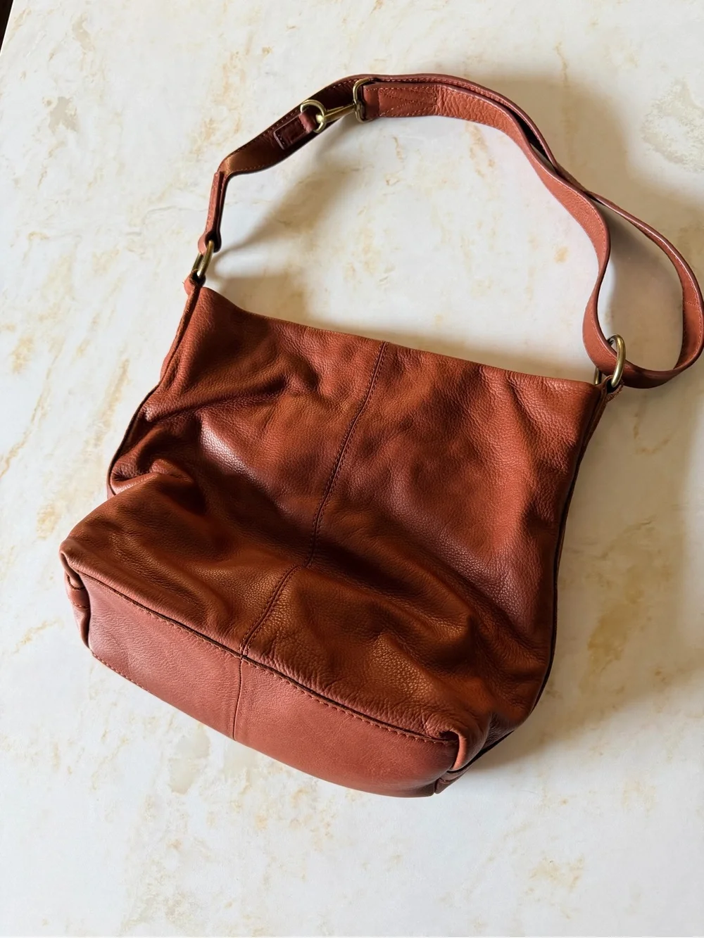 American Leather Co Brown Leather Shoulder Bag